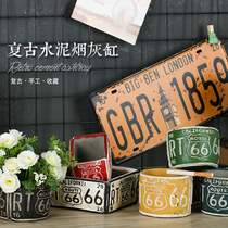 Retro Eurostyle Cement Ashtrays Creativity Personality Pendulum room Home Bar Cafe American Trend Decorations