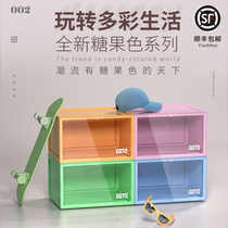  GOTO Macaron shoe box Sneakers anti-oxidation acrylic shoe storage box Storage artifact shoe cabinet display rack