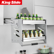 KingSlide Bloom kitchen lift basket hanging cabinet down pull basket cabinet lift top cabinet storage seasoning rack