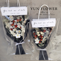 Net red bag dry bouquet real flower gift company activities with hand gift wall decoration ins literary flower arrangement decoration