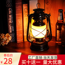 Charging Bar Table Lamp Creative Retro Atmosphere Light Decoration Table Light Outdoor Old Fashioned Coal Oil Lamp Marlantern Script Killing Lamp