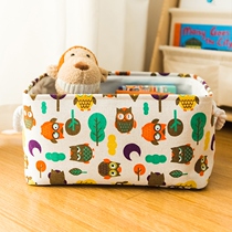 Cartoon style childrens toys clothing storage basket fabric storage basket with handle foldable dirty clothes basket