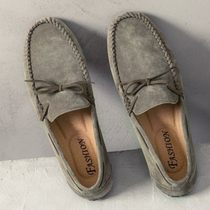 2022 Summer genuine leather shoes Mens shoes Inn Breathable Casual Shoes Sloth A Foot foot Foot Beans shoes Mens shoes Boomers