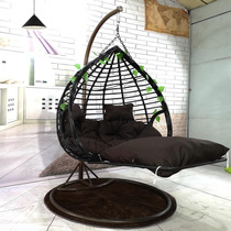 Cangbasket hanging chair rattan chair hammock indoor home Net red double pedal balcony pendant orchid chair Birds Nest rocking chair swing