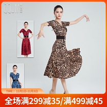 Qingqing Jiamei modern dance clothes New Waltz ballroom dance square dance temperament waist thin BAO WEN dress