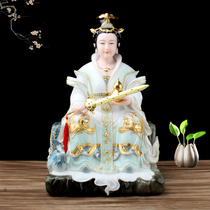 Nine-day mysterious statue White Jade Buddha statue stepping on the Phoenix nine days of the mothers home porch home figures ornaments