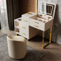 Nordic light luxury dresser Bedroom modern simple net red ins clamshell desk One-piece with lamp pole simplified makeup table