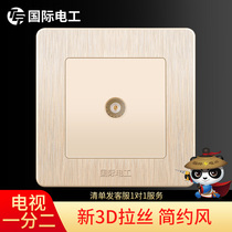 Home cable TV socket closed route TV set-top box limited interface plug-in TV one-point two socket