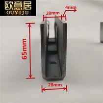 Balcony frameless glass armrest track ground groove carbon steel guardrail card slot railing stair glass embedded U-groove