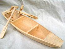 Family wooden small wooden boat model fishing boat ornaments decoration toys home craft creative like solid wood small