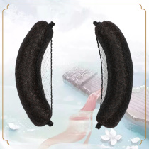 Costume wig Dark brown full hair can be bent soft horns on both sides of the pad hair device Ancient Hanfu pad hair soft hair stick