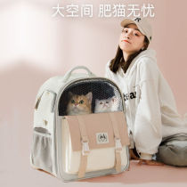 Pets Universal Large Capacity Double Shoulder Cat Bag Out Portable Space Cabin Canvas Folded Breathable Pooch School Bag Summer