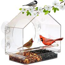 Hanging acrylic Birdcage bird feeder outdoor bird introduction hanging rainproof field cloth feeder balcony Villa