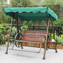 Outdoor swing carbonized wood adult hanging chair indoor and outdoor courtyard villa top swing leisure garden balcony rocking chair