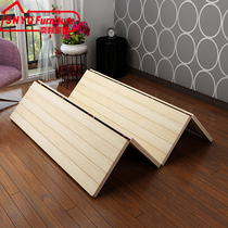 Solid wood log folding bed board hard board bed mattress single double bed board wooden mattress 1 5m1 8 m bed customized