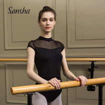 Sansha French Sansha adult ballet uniform short sleeve dance jumpsuit female lace dance suit