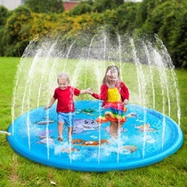 Summer children play water fountain game mat beach mat lawn inflatable sprinkler play water mat toy outdoor bathtub