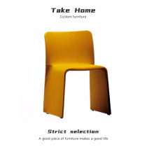 Italian minimalist saddle leather dining chair sales office negotiation chair designer model room book chair single chair high-definition fabric chair