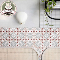 Nordic small fresh tiles 200 vintage tiles Balcony entrance background wall tiles Bathroom bathroom non-slip floor tiles