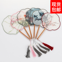 Silk translucent Chinese ancient fan fan fan fan fan fan Chinese female palace fan