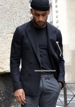 Autumn and winter mens American retro Tweed suit mens slim cashmere wool jacket yuppie casual suit plus size
