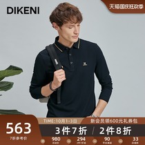 Dickoni 2021 autumn new long sleeve polo shirt mens lapel long T-shirt organic cotton comfortable breathable versatile t