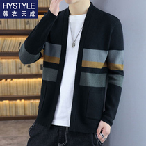 Cardigan sweater men 2021 new mens knitted coat spring and autumn thin clothes trend wool cardigan men