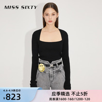 Miss Sixty spring and autumn cash-knitted sweatshirt female wool blend square collar 6N3RJ0430000