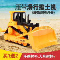Boy emulated fall-hit large number of bulldozer tractors Excavators Engineering Cars Children Beach Toy Car Models