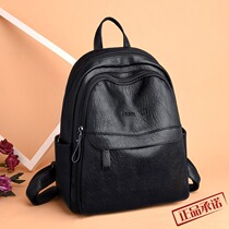 Hong Kong Sheepskin shoulder bag Womens new Korean version of the wild soft leather bag large capacity travel leather backpack
