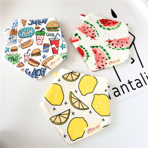 Tidal baby momsCare pure cotton triangular towels thin baby double layer full cotton sprints two sides with cartoon enclosure
