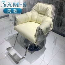 Net red hair salon chair Hair salon special barber shop Modern hair cutting dyeing and ironing rotating beauty stainless steel hair chair