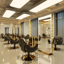  Hairdressing mirror table single-sided double-sided floor-to-ceiling mirror simple net red hair salon special full-length mirror LED light barber shop mirror