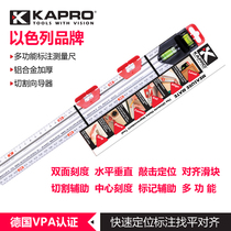 KAPRO Cape Road 313 multi-function horizontal measurement advertising ruler Aluminum alloy ruler positioning punching marking DIY