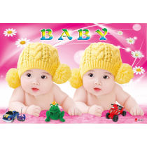 New year painting doll cute and beautiful dragon and phoenix girl prenatal education baby poster pictorial wedding room wall sticker art twins