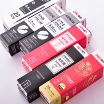 Derri refill 0 5 black gel pen full needle tube test 0 38 bullet head quick drying press pen sign pen replacement black pen black ink blue red 0 35mm refill student neutral refill