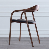 Factory ash wood dining chair Nordic full chair Simple restaurant dining chair Luxury leisure office chair Solid wood outdoor