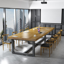 Nordic simple company multi-person office computer table and chair conference room meeting training meeting long table conference table