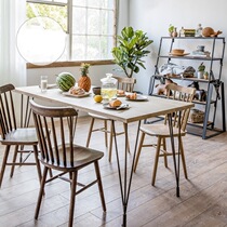 Chair fast food custom Nordic simple restaurant table and chair Solid wood modern leisure milk tea shop table outdoor table and chair cover