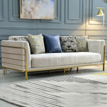 Hong Kong style post-modern light luxury cloth outdoor table and chair set art sofa combination living room simple luxury clubhouse Villa like