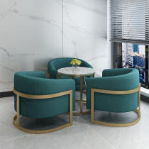Single sofa simple modern ins light luxury negotiation table and chair Nordic beauty salon lazy sofa balcony lounge chair