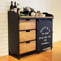 Characteristic restaurant Tea side cabinet Bar wine placement locker American Industrial style loft household dining side cabinet