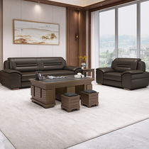 Office sofa Reception couch Meeting room Living Room Sofa VIP Reception Trio Place Real Leather Sofas portfolio
