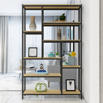 Simple wrought iron LOFT multi-layer floor-standing partition housing flower stand indoor living room multifunctional porch Bogu wine rack
