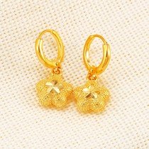 Jewelry Vietnam sand gold stud earrings female 999 long do not fade pure gold fake plated 24k gold earrings Star Gold