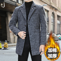 Tide Brand Fashion Fashion Fashion Men plus thick hair coat Fixed thin suit coat