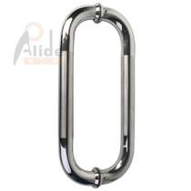  Glass door handle 304 stainless steel glass door handle Office wooden door door round O-shaped handle