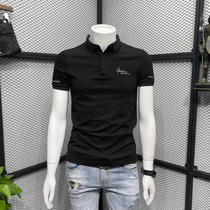 POLO shirt mens short-sleeved 2021 new fashion summer slim-fit embroidery t-shirt high-end business lapel t-shirt tide brand