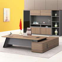 Office desk boss president table Large desk New Chinese style simple modern supervisor manager furniture Office desk and chair combination