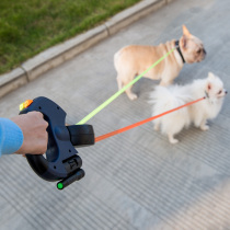 Dog leash automatic retractable dog rope one drag two dog chain medium small dog Teddy pet supplies